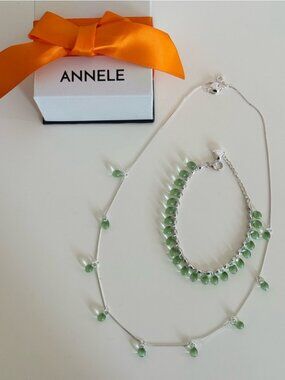 Annele Silver Necklace and Bracelet - Jewelry brand from Finland
